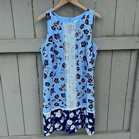 Eliza J Blue Floral Dress Bohemian Cottagecore Spring Summer Feminine Sz… - Picture 1 of 6